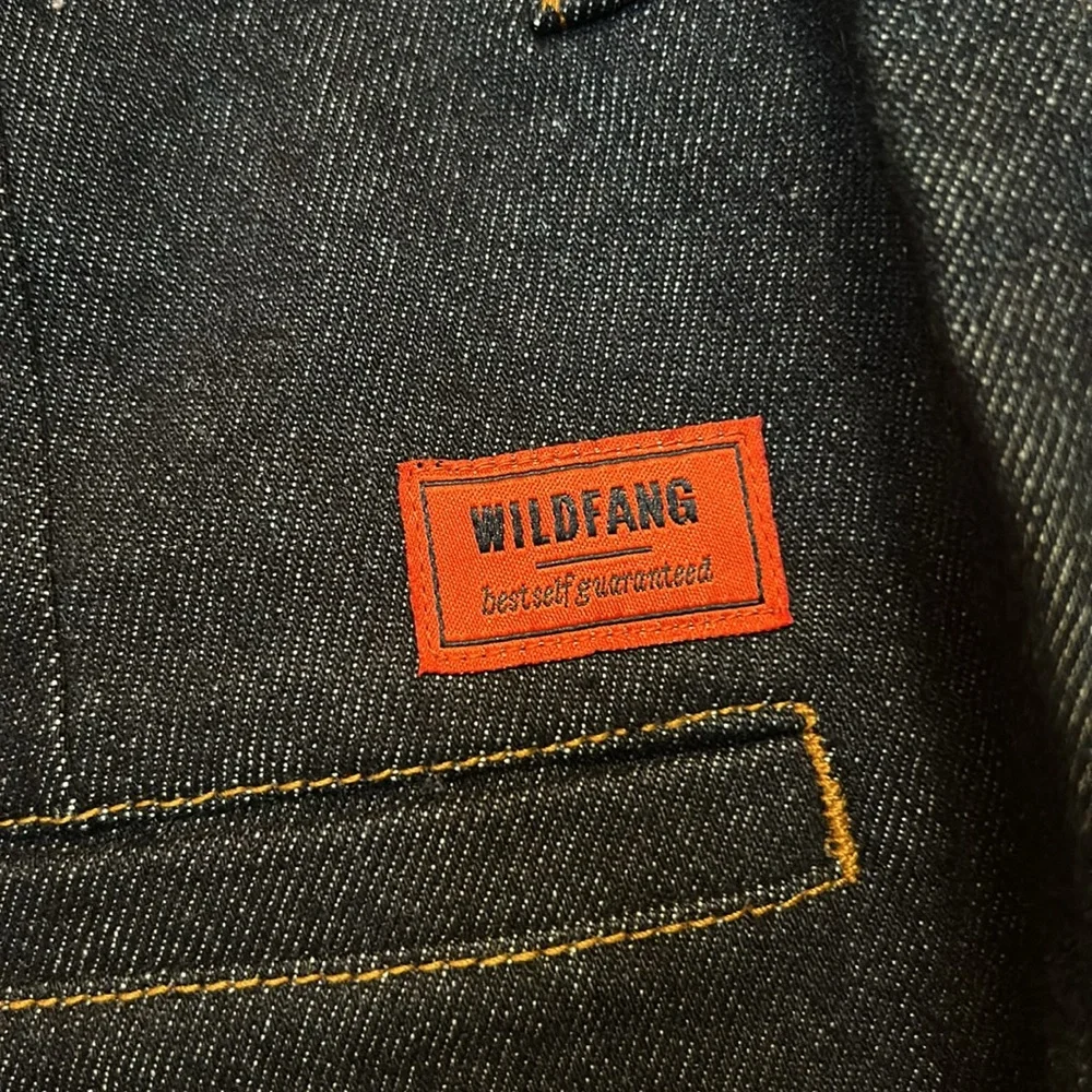 Wildfang Essential Denim Wide Leg Trouser -14 NWT - Picture 6 of 12